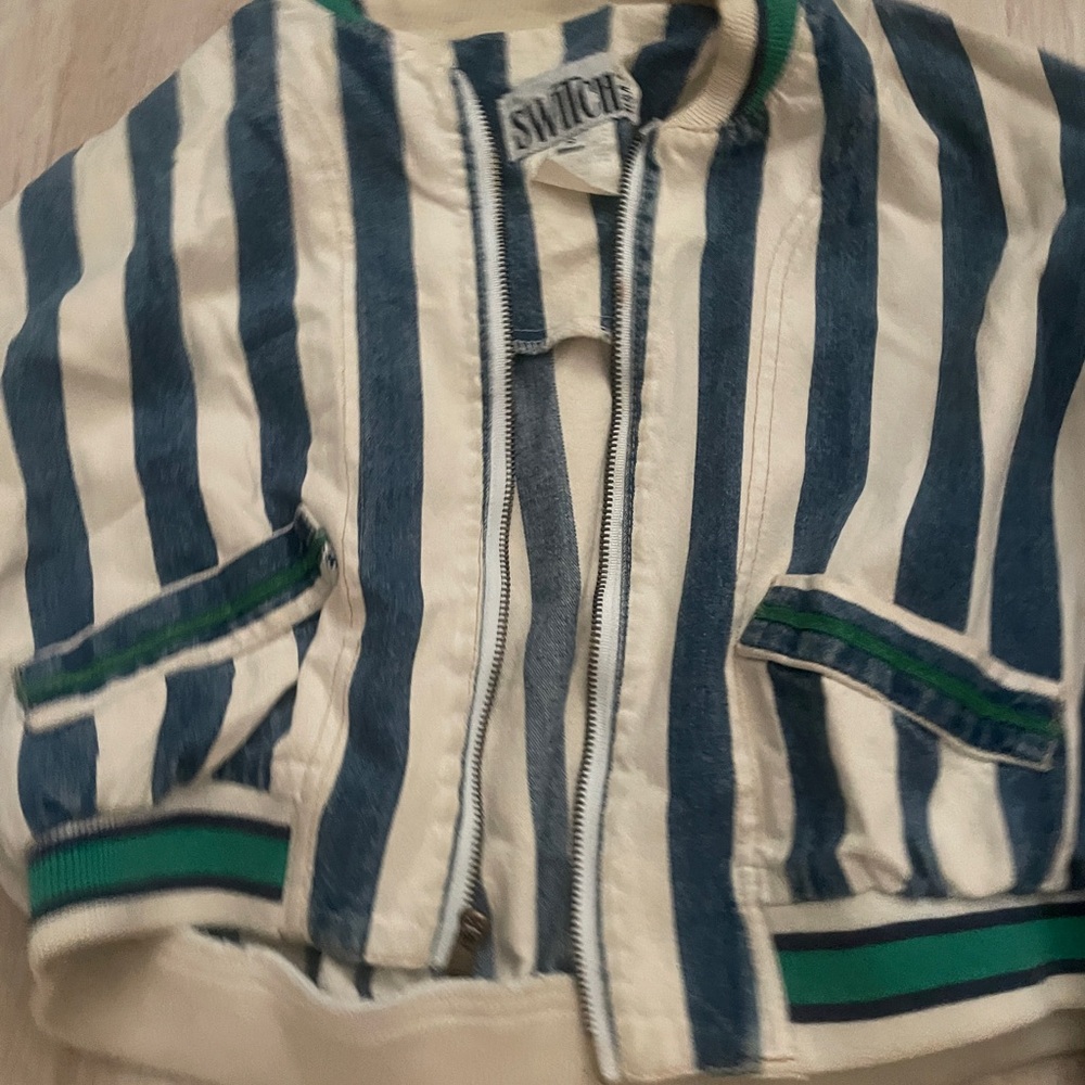 American Vintage Striped Jacket - Blue and Cream - Picture 4 of 5